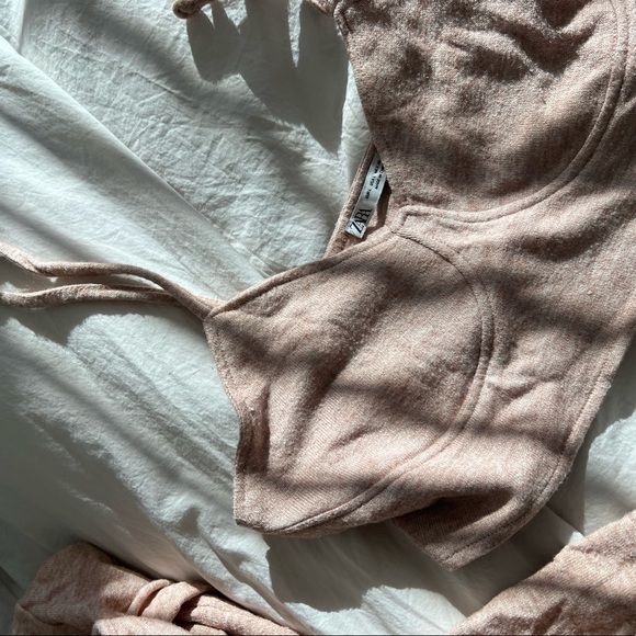 Zara crop tank top and cardigan set - Picture 5 of 7